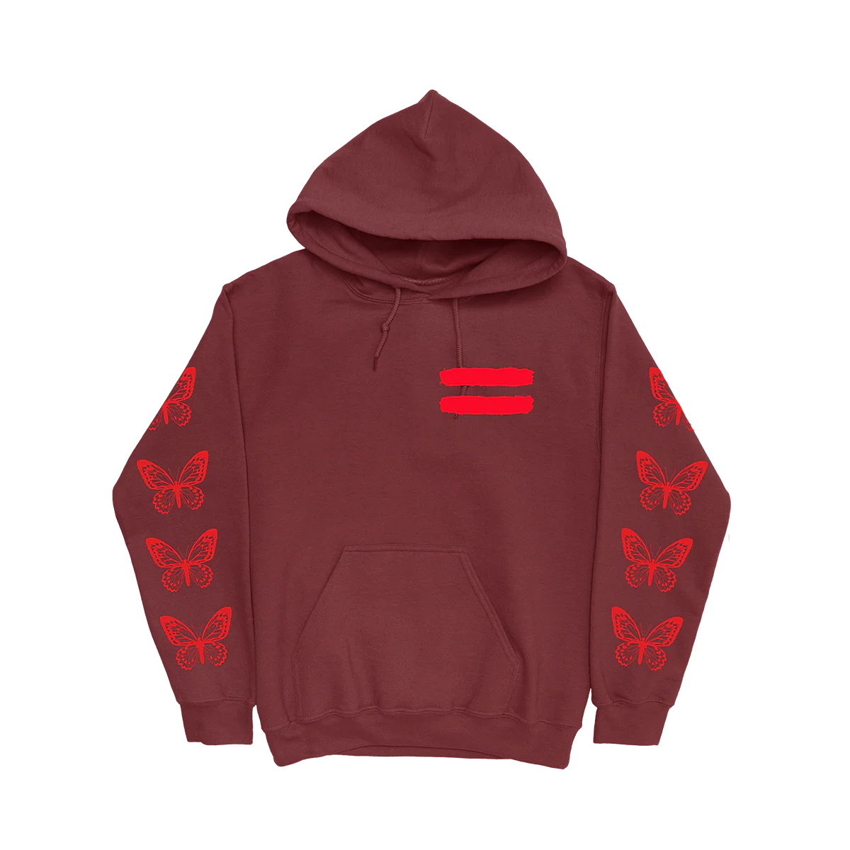 Repeat Butterfly Burgundy Hoodie